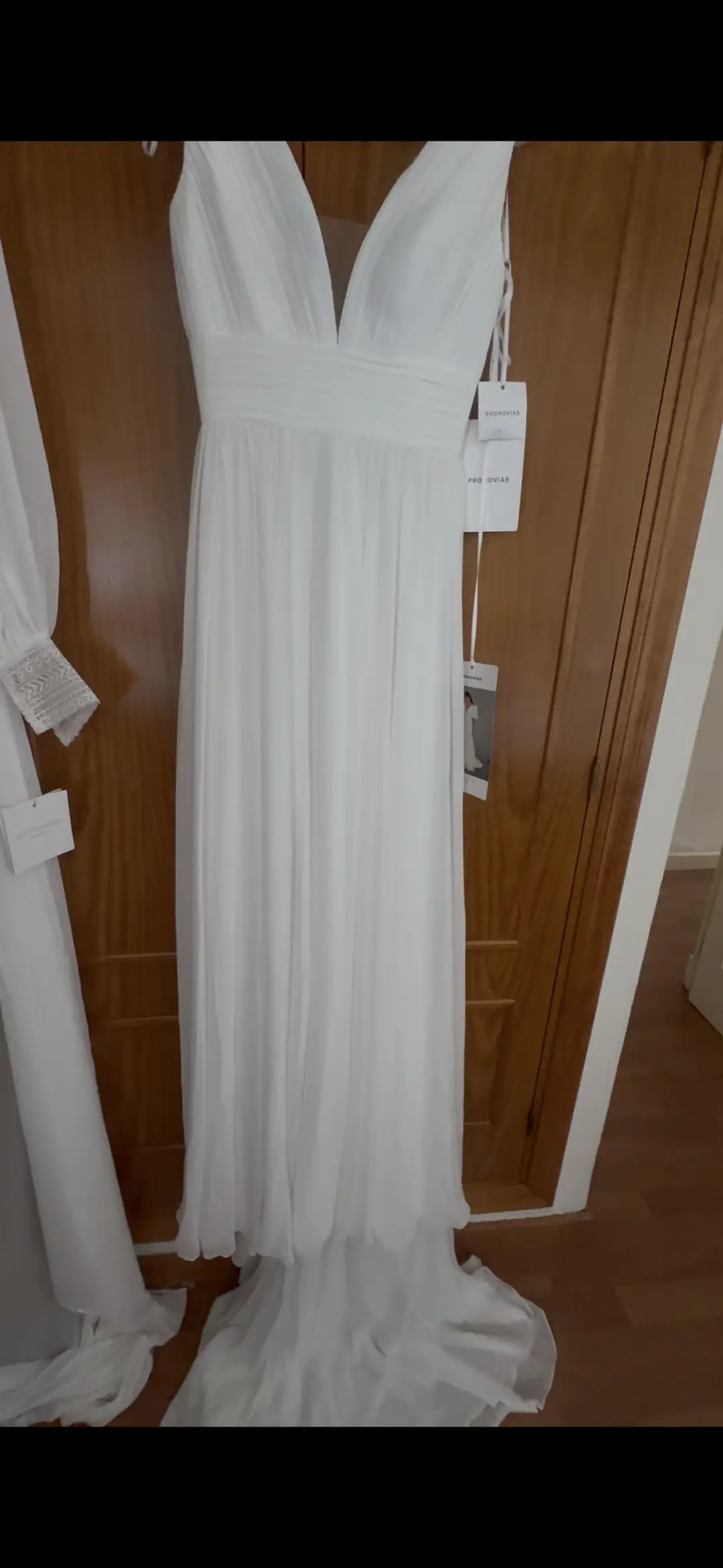 Conjunto de vestido de novia más capa sin estrenar