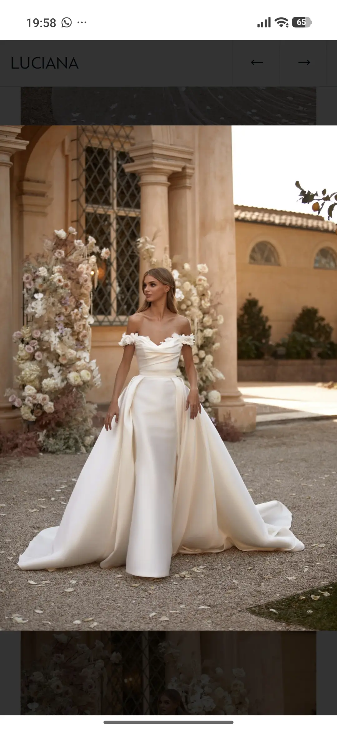 Vestido de novia Mila Nova Luciana 2024 talla 40 con sobrefalda 