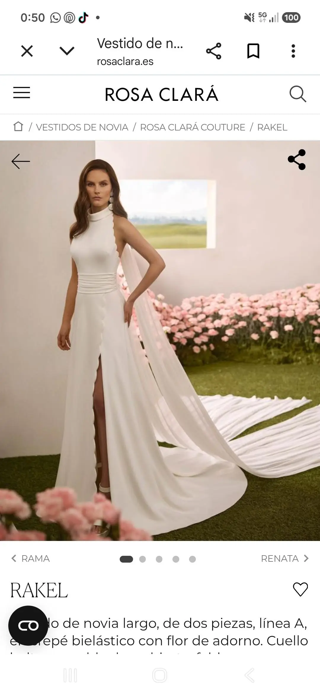 Vestido de novia Rosa Clará Couture RAKEL