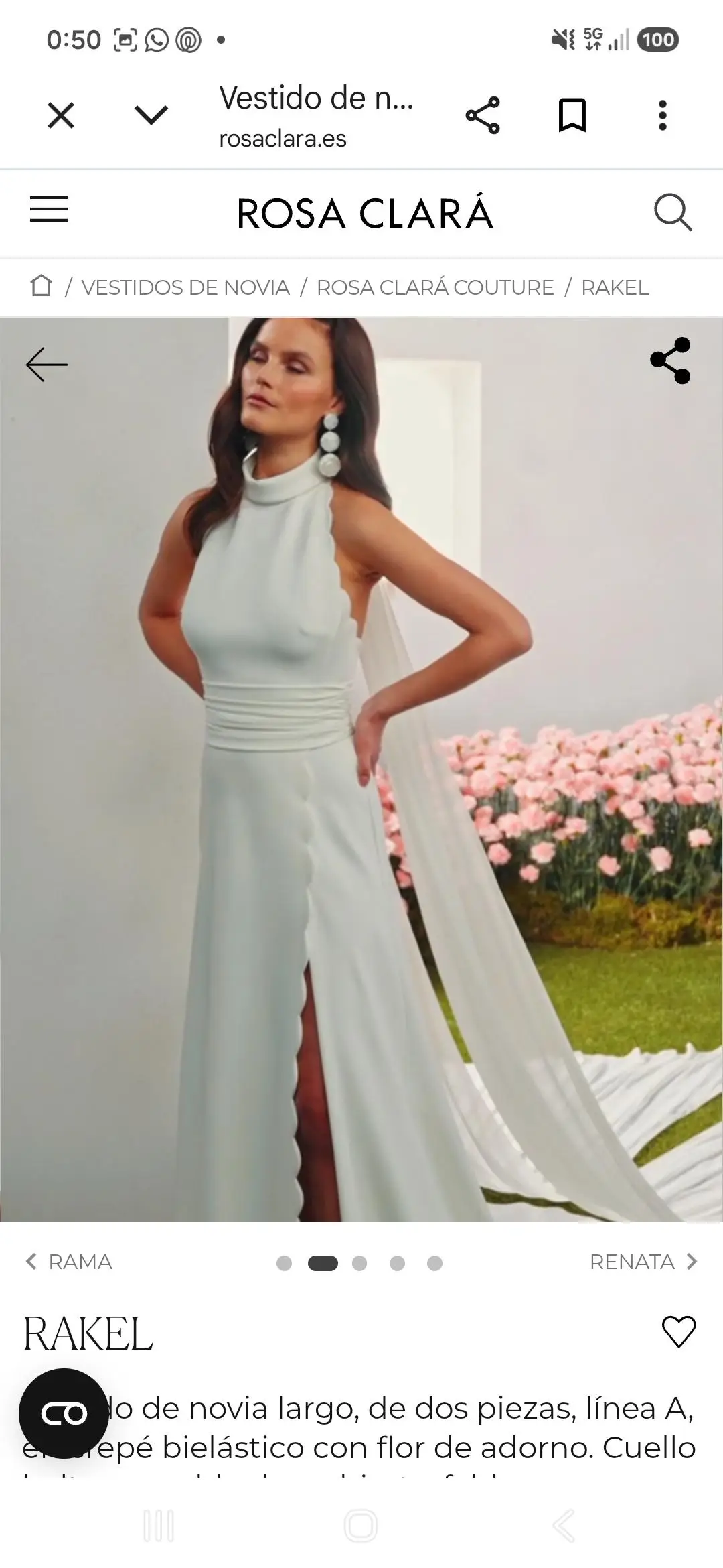Vestido de novia Rosa Clará Couture RAKEL