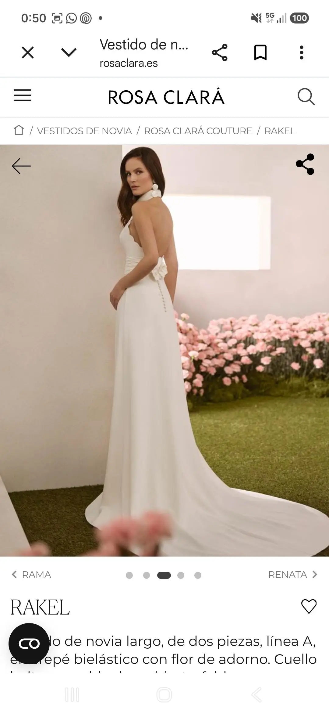 Vestido de novia Rosa Clará Couture RAKEL