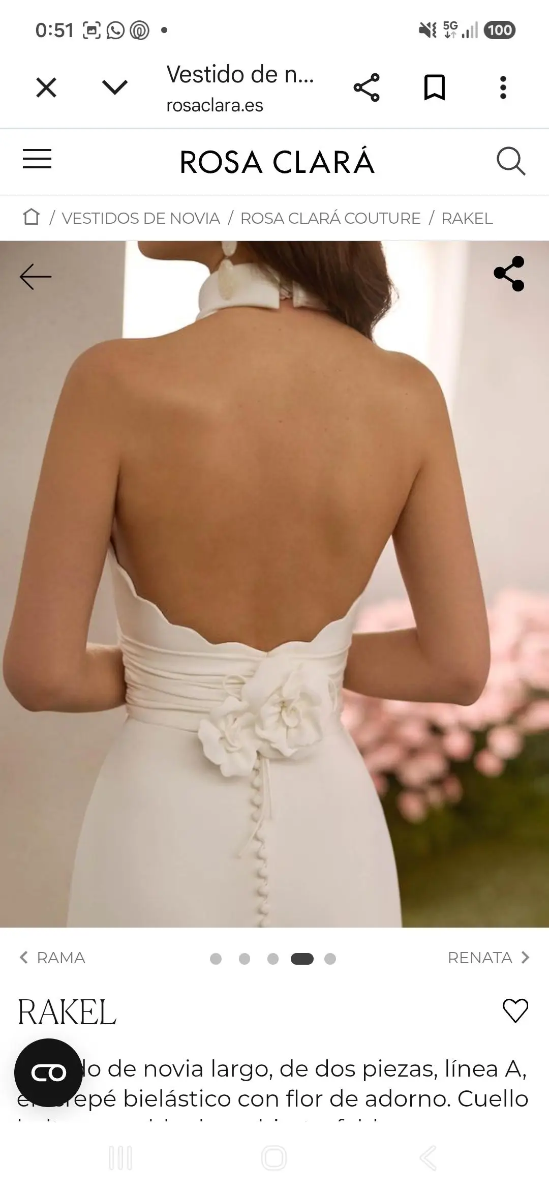 Vestido de novia Rosa Clará Couture RAKEL