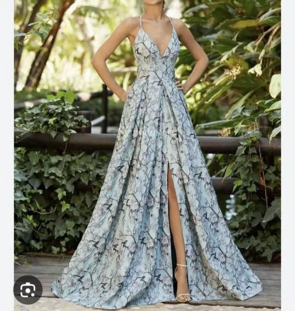 Vestido fiesta Rosa Clará azul